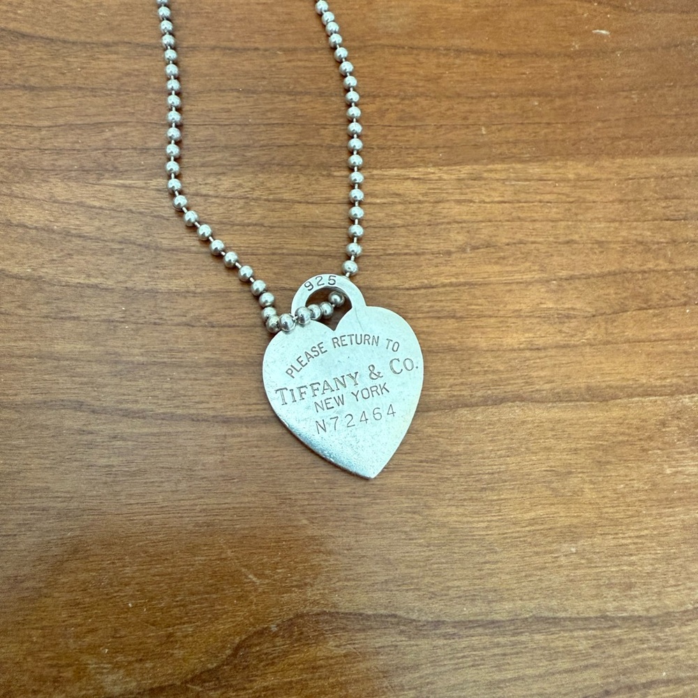 Tiffany & Co. Silver Return To Tiffany Dog Tag Chain